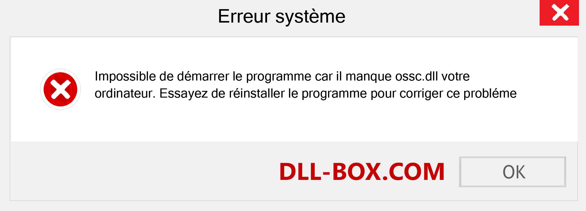 Le fichier ossc.dll est manquant ?. Télécharger pour Windows 7, 8, 10 - Correction de l'erreur manquante ossc dll sur Windows, photos, images